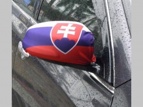Slovensko / Slovakia textilné poťahy na zrkadlo na aute 87%polyester 13%spandex (cena za jeden pár)